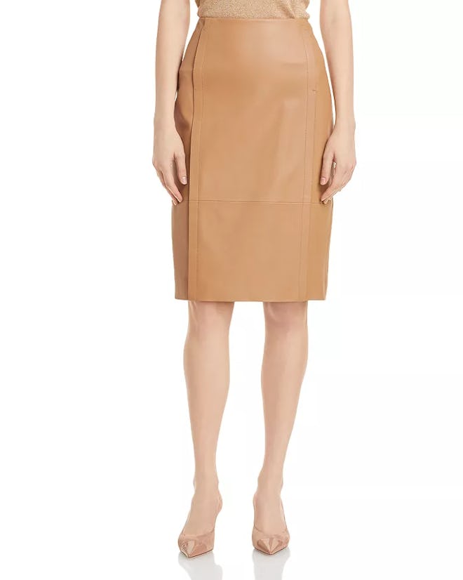 Sepassa Leather Pencil Skirt