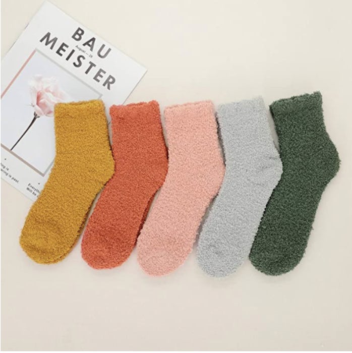 Zando Plush Slipper Socks (5-Pack)