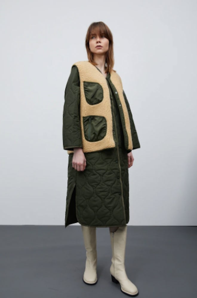 Quilted Coat Quilted and Shearling Quilted Coat 