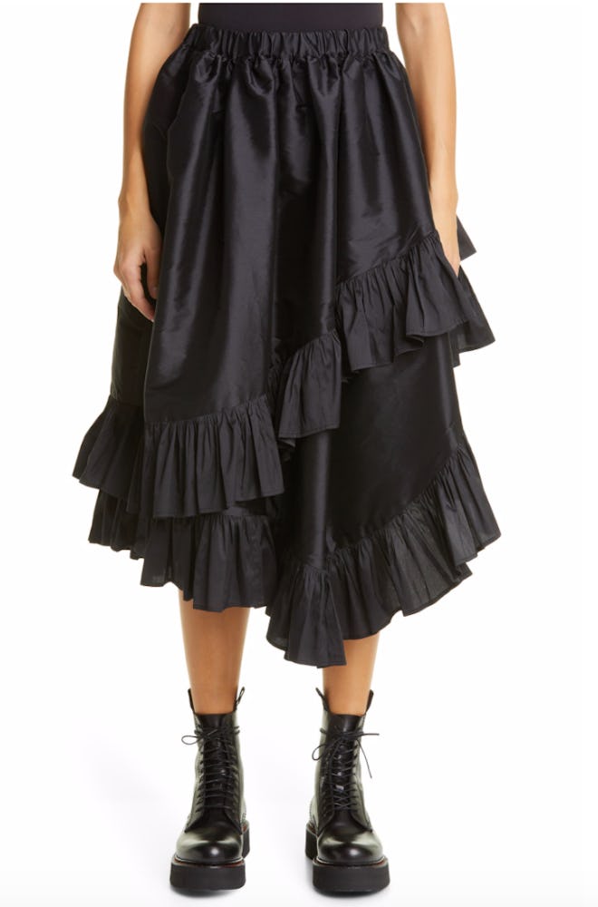 Asymmetrical Taffeta Skirt
