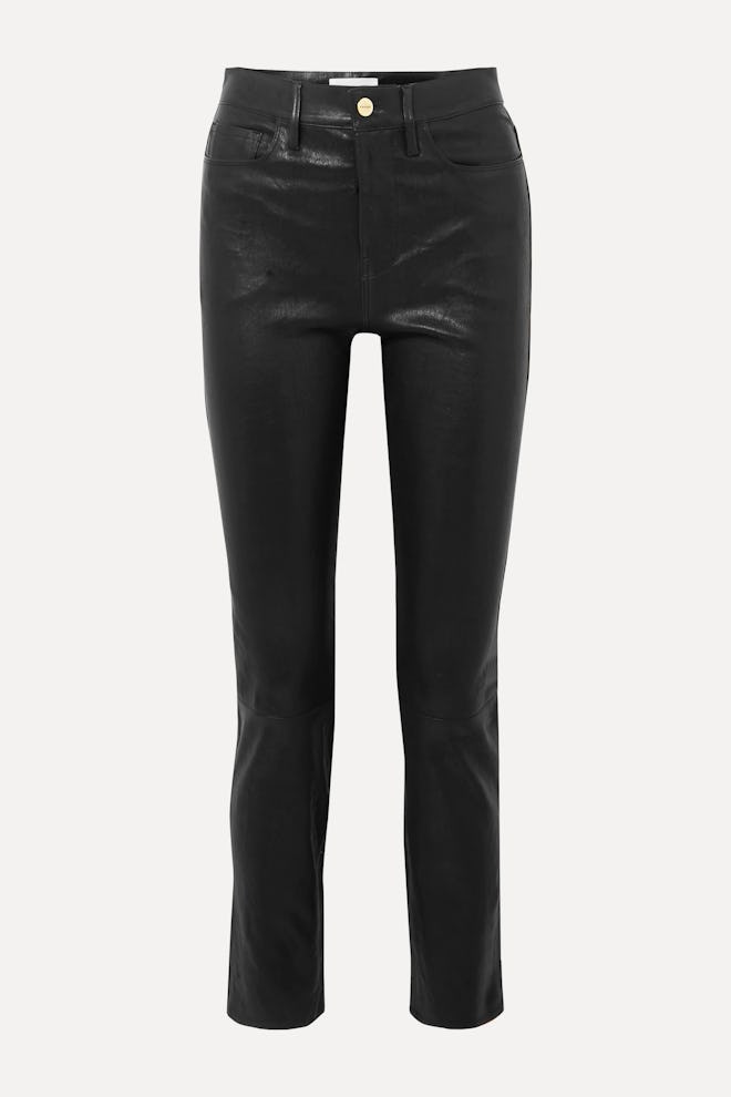 Le Sylvie high-rise slim-leg leather pants