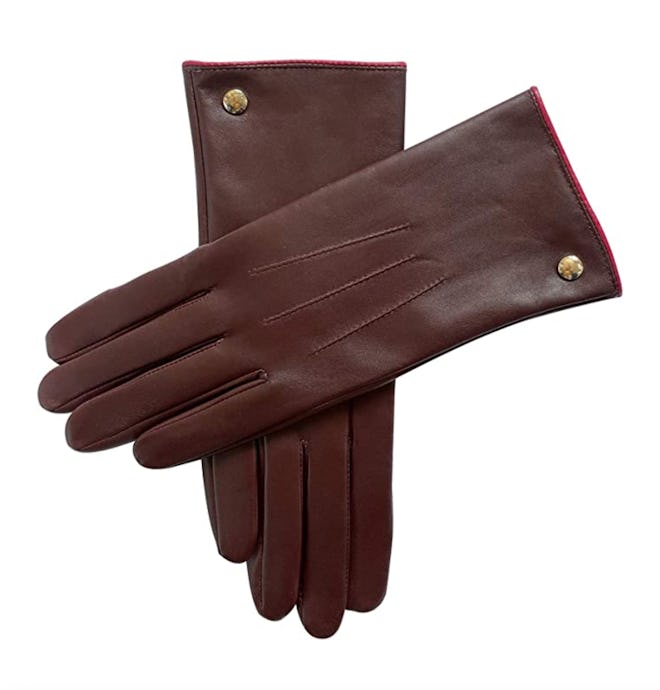 Elma 100% Pure Cashmere-Lined Leather Gloves