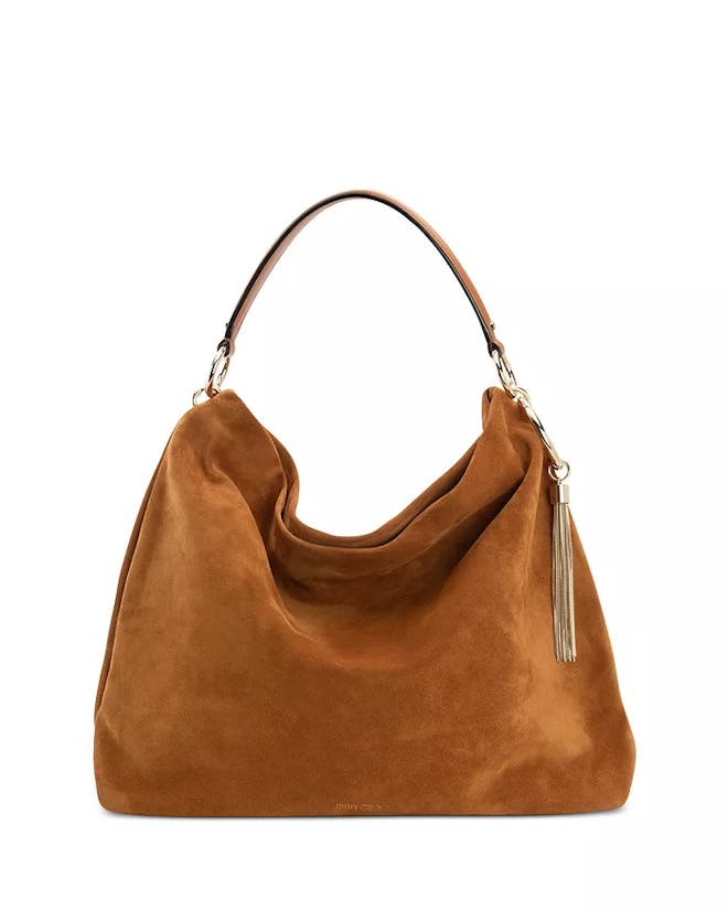 Callie Large Suede Shoulder Bag