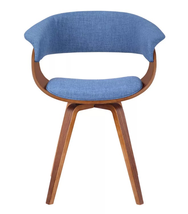 Graz Modern Chair Blue/Walnut