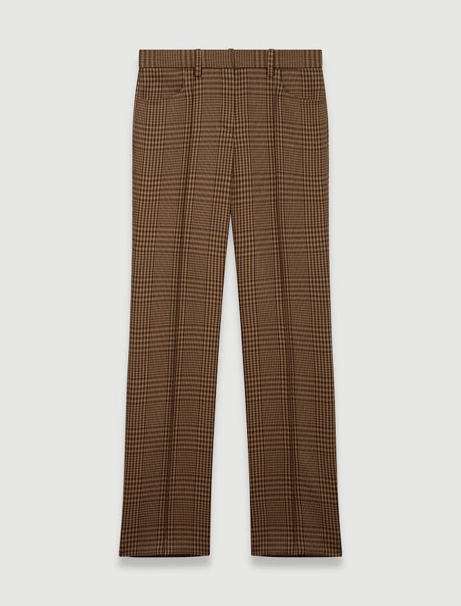 STRAIGHT CUT CHECKED PANTS