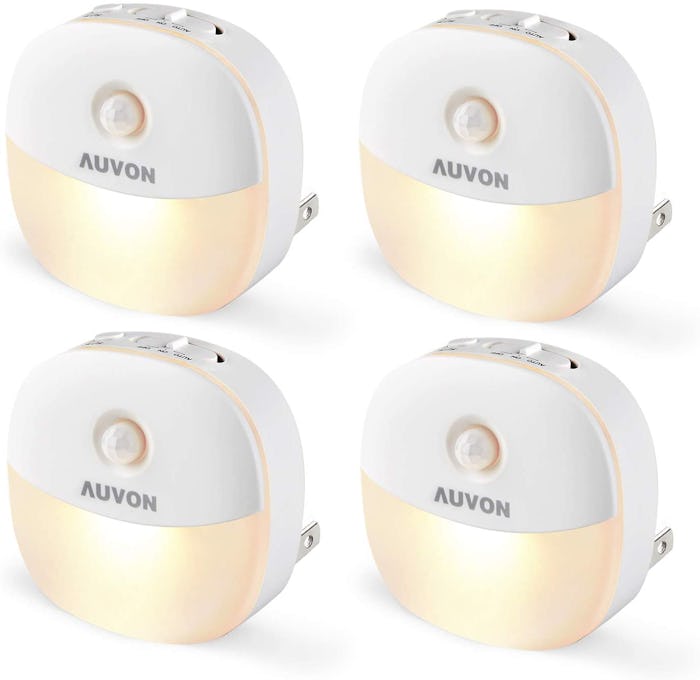 AUVON LED Motion-Sensor Night Light (4-Pack)