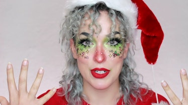 Pompberry showing off her Christmas Freckles on YouTube.