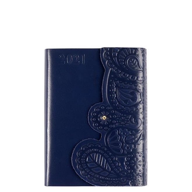 A6 Leather Blu Paisley DTV 2021 Diary