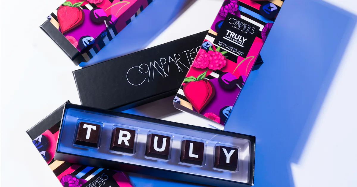 Compartes Raspberry Truffle Compartes' Chocolate Truffles Are Infused With Truly Hard Seltzer