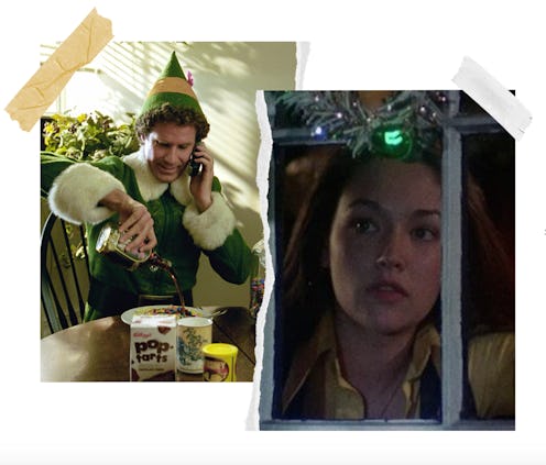 stills from 'Elf' and 'Black Christmas'