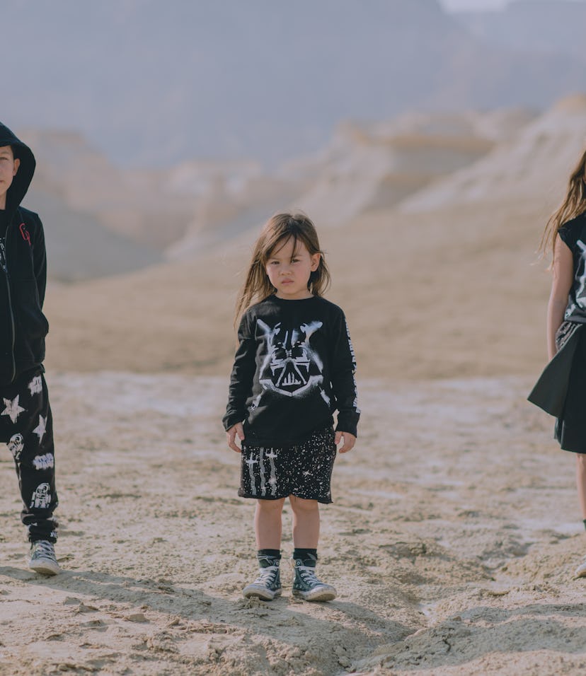 kids wearing NUNUNU's gender-neutral star wars clothing