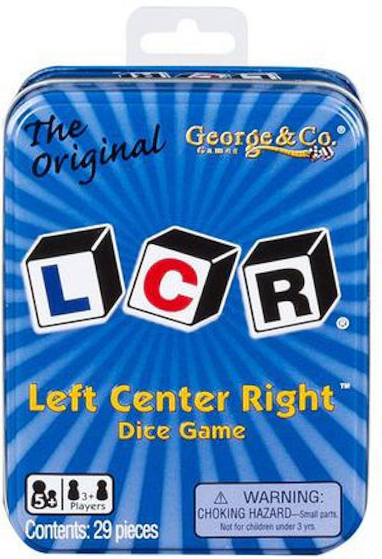 LCR® Left Center Right Dice Game Blue Tin Original