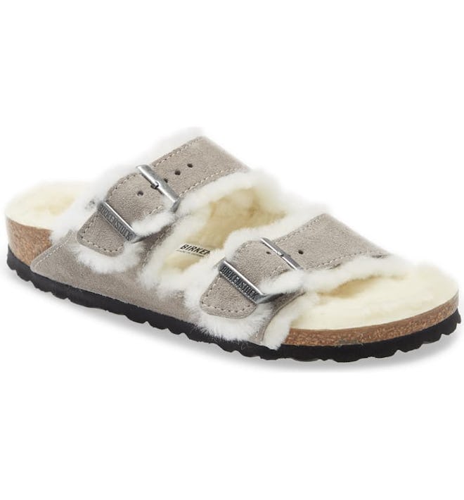 Birkenstock Arizona Genuine Shearling Slide Sandal