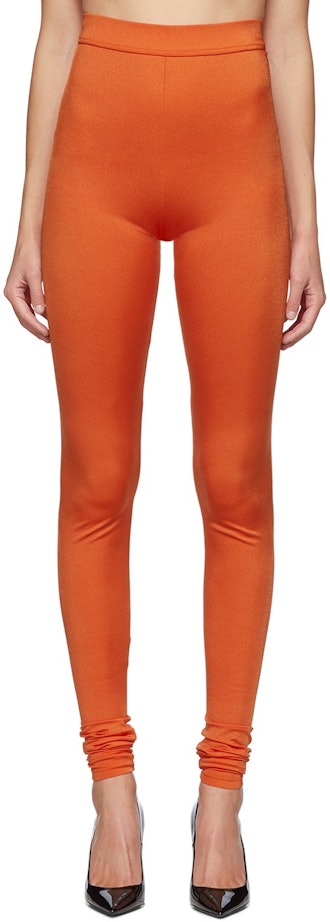 Orange High-Waisted Leggings