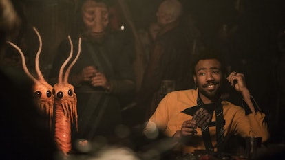 Donald Glover as Lando Calrissian in Solo: A Star Wars Story.