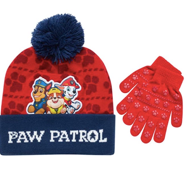 Nickelodeon Paw Patrol Boys Winter Hat and Mitten Set 