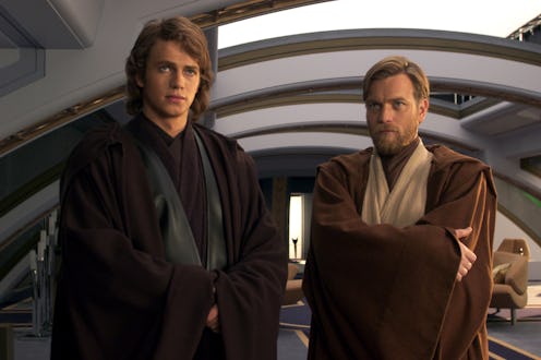 Ewan McGregor as Obi-Wan Kenobi and Hayden Christensen as Darth Vader.
