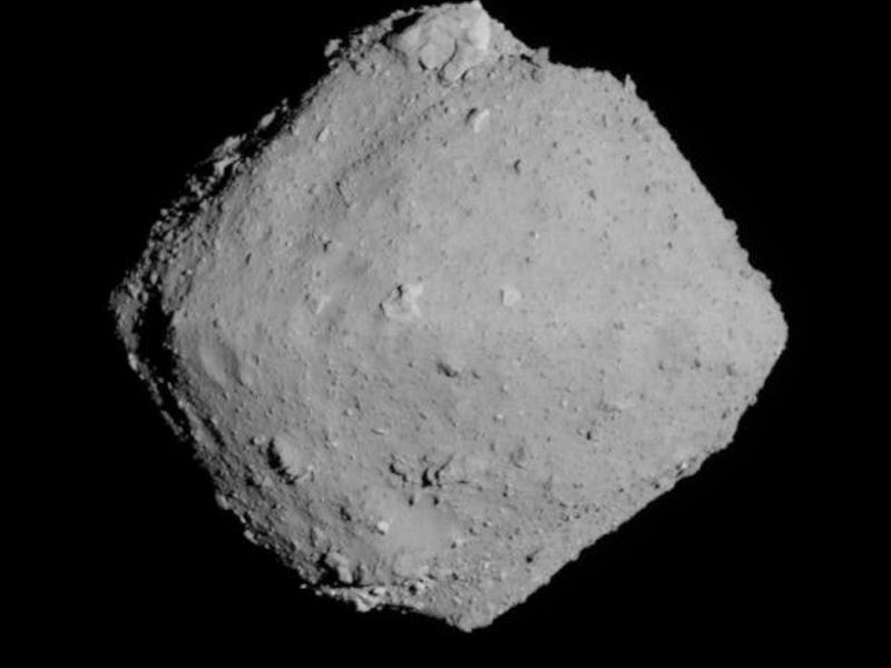 A piece of the space rock from asteroid Ryugu