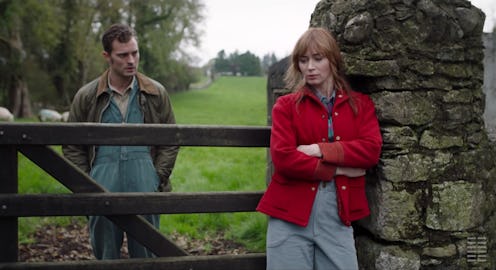 Emily Blunt revealed her 'Wild Mountain Thyme' costar Jamie Dornan was "relieved" she hadn't seen 'F...