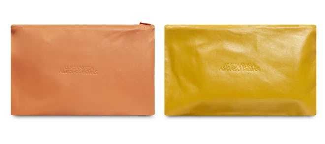 Aura Yellow and Coral Pouch