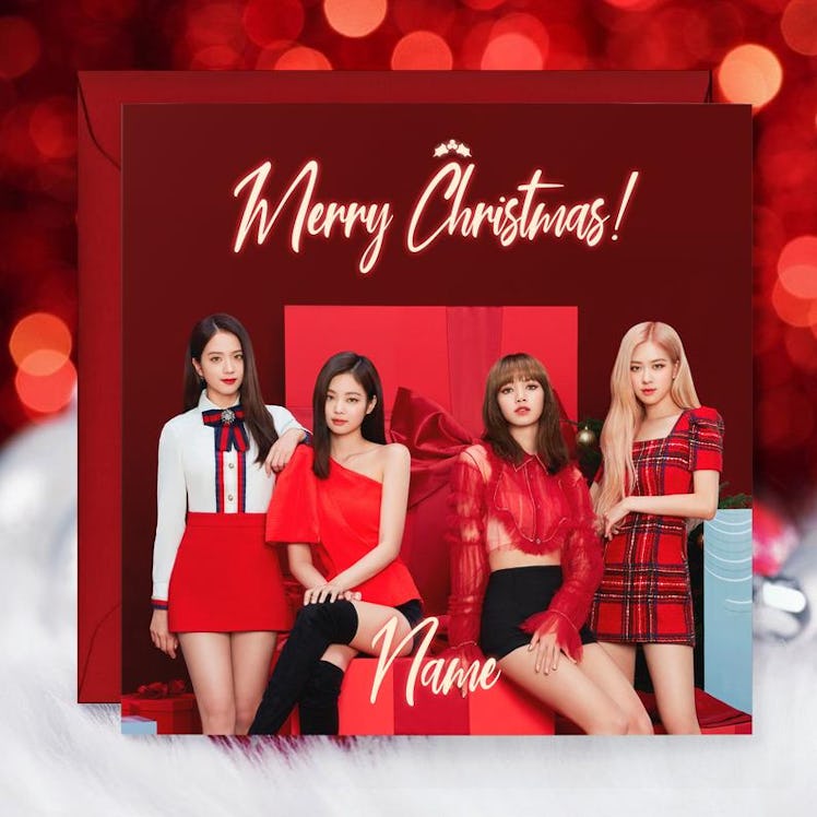 Blackpink Christmas Card Personalized, Rosé, Lisa, Jennie, Jisoo, Kpop, Kpop Christmas, Kpop Christm...