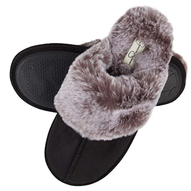 Jessica Simpson Memory Foam Faux Fur Slippers