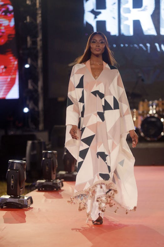 Naomi Campbell's eye makeup at Arise Fashion Week 2020 in Lagos.