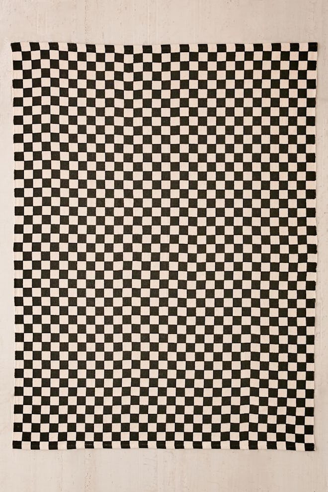 Checkerboard Printed Rug