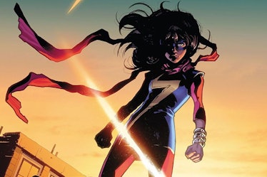 Illustrated Ms. Marvel in action
