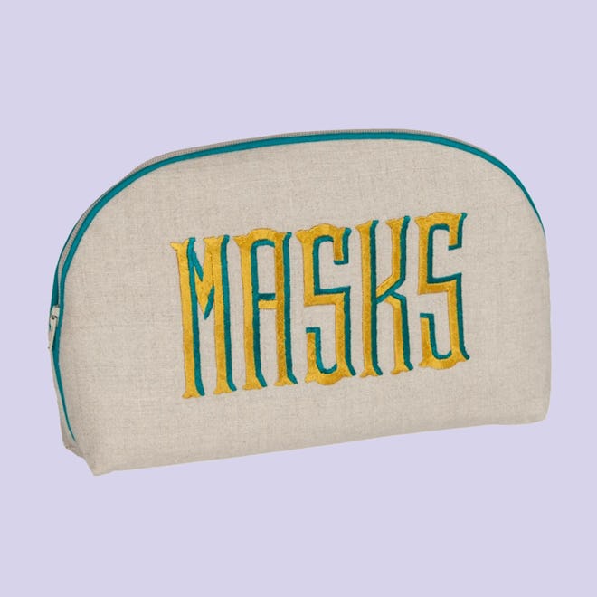 Embroidered Round Pouch