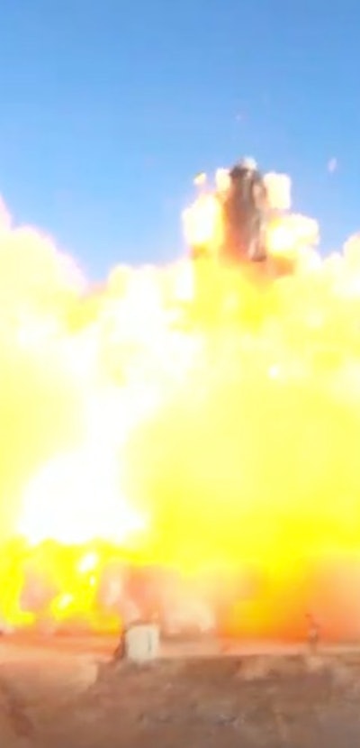 Starship explodes during test flight