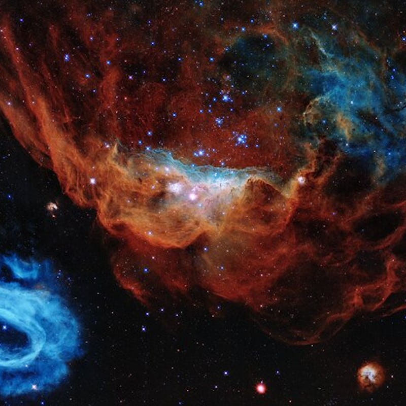 Two vast planetary nebulae that are part of the Large Magellanic Cloud