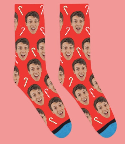 Divvyup Socks Custom Candy Cane Socks