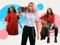 Collage of three 2020's Viral Internet Fashion Aesthetics styles worn by three ladies