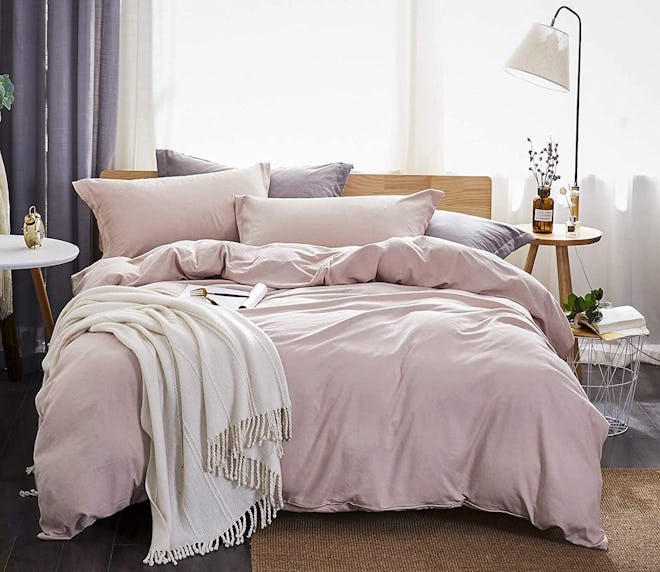 This beautiful duvet cover set makes for some of the softest comforters.