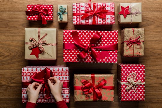 grid of holiday wrapped presents
