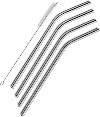 SipWell Stainless Steel Drinking Straws (Set of 4)