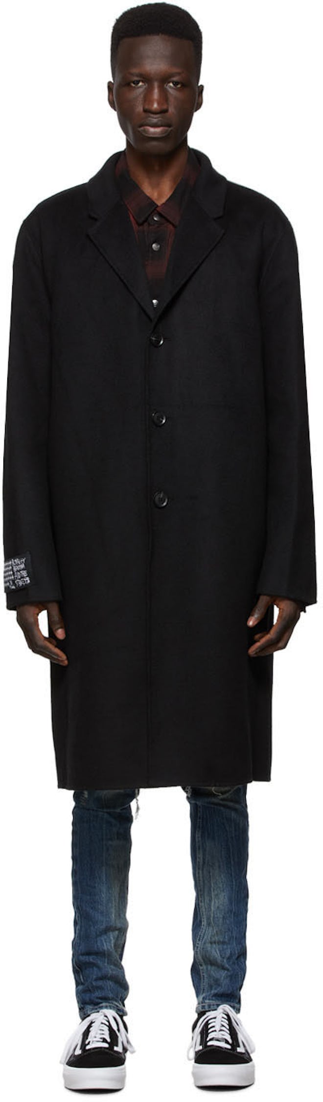 Ksubi Black Wool Mogul Coat