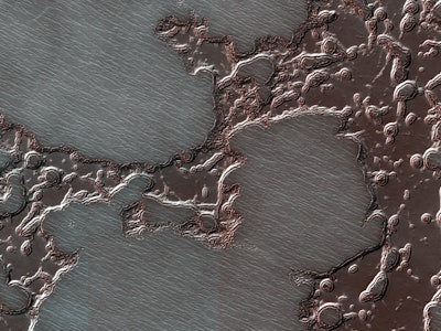 water ice on mars south pole