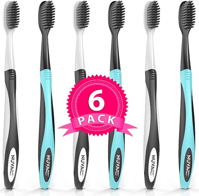 Nuva Dent Charcoal Toothbrushes (6-Pack)