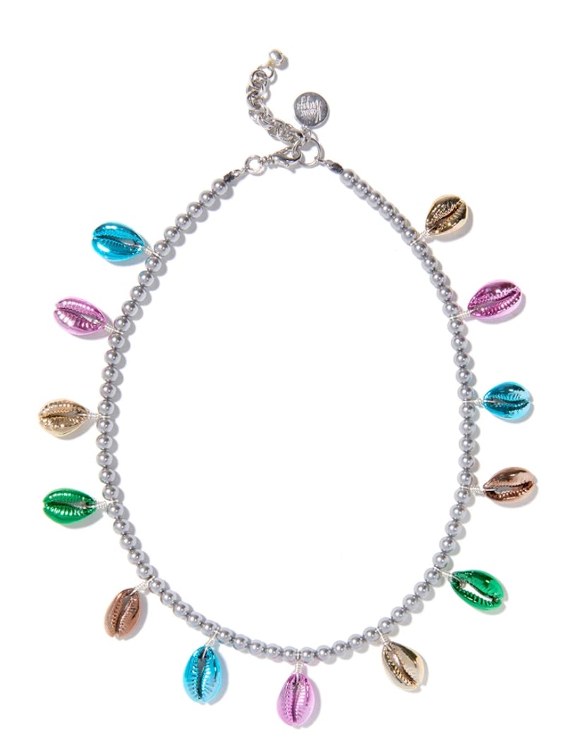 Rainbow Metallic Shell Pearl Necklace