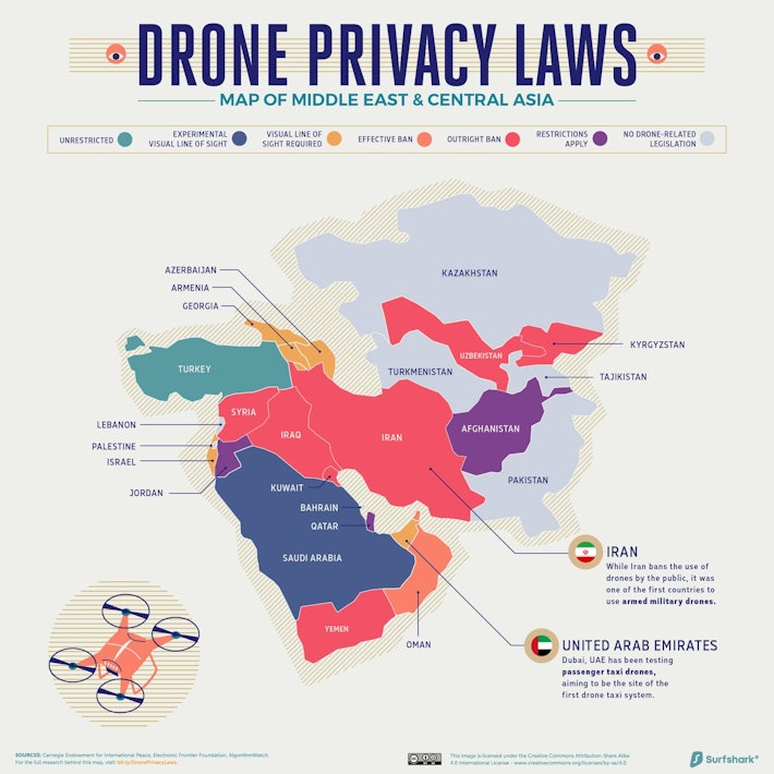 These maps make it easy to understand drone laws around the globe