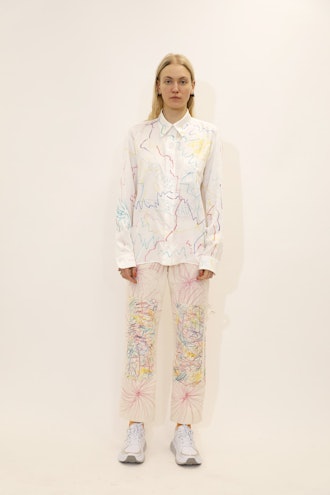 Scribble Rose Mariposa Button Up