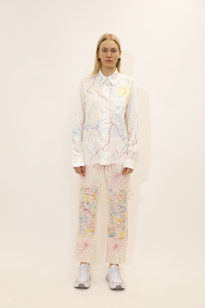 Scribble Rose Mariposa Button Up
