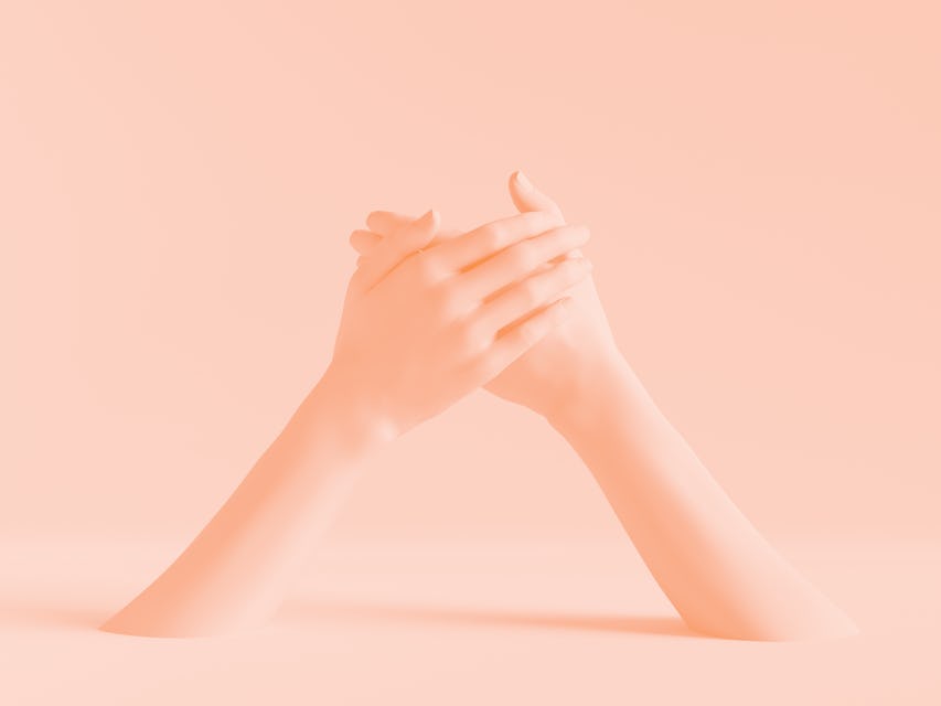 Grasping hands concept.