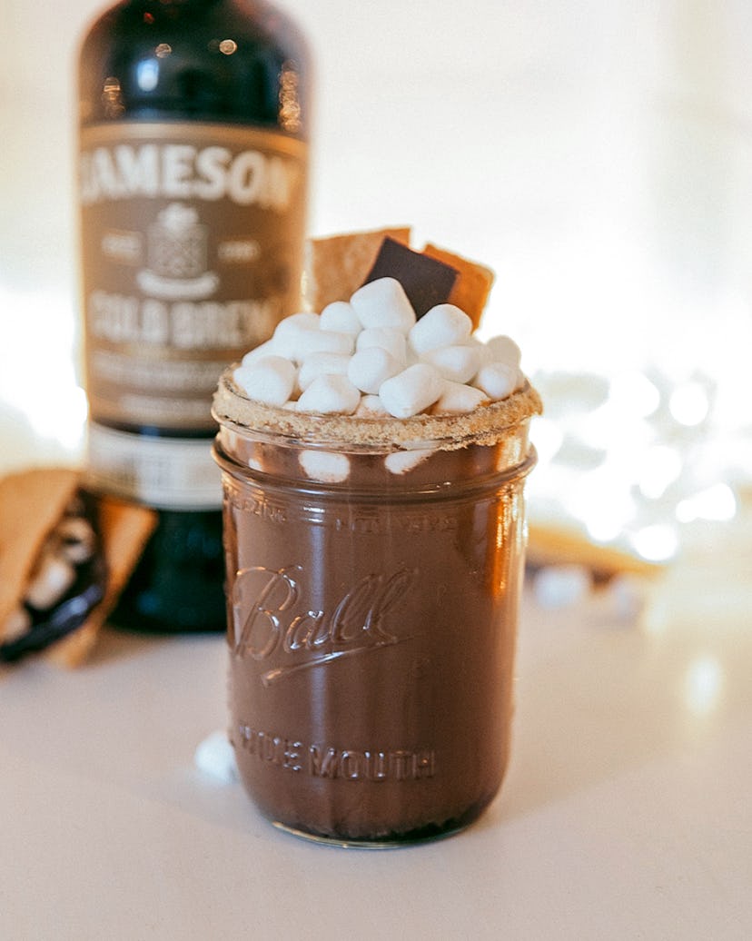 Spiked Cold Brew Cocoa is a a great champagne alternative on New Year's.