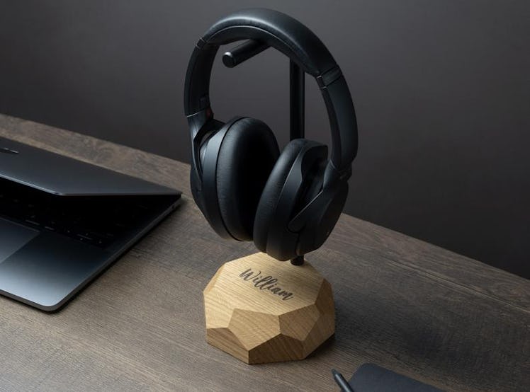 Personalized Wooden Headphone Stand