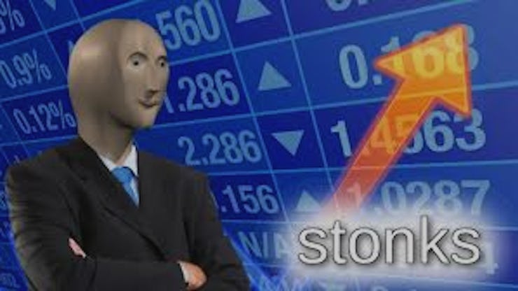 The stonks meme