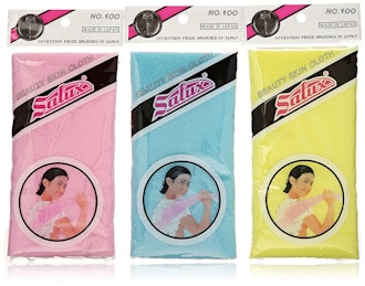 Salux Nylon Japanese Exfoliating Towel (3-Pack)