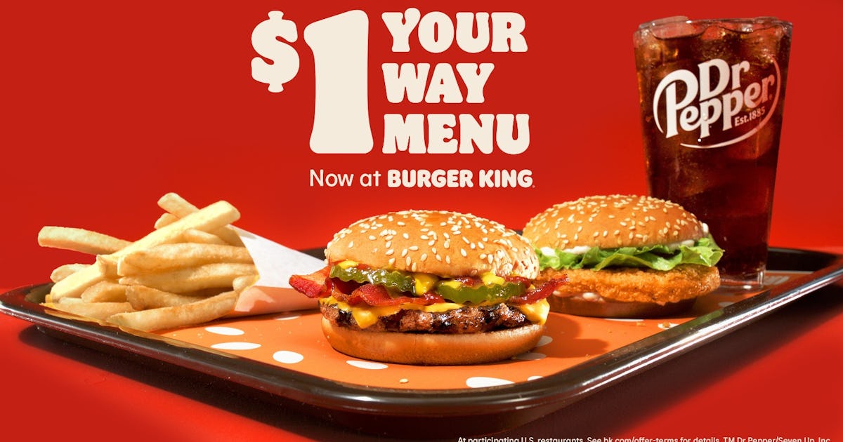 Burger King S New 1 Your Way Menu For 21 Is Launching With A Tasty Promo Burger King S New 1 Your Way Menu For 21 Is Launching With A Tasty Promo